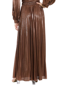 Malba Metallic Pleated Maxi Skirt - FINAL SALE