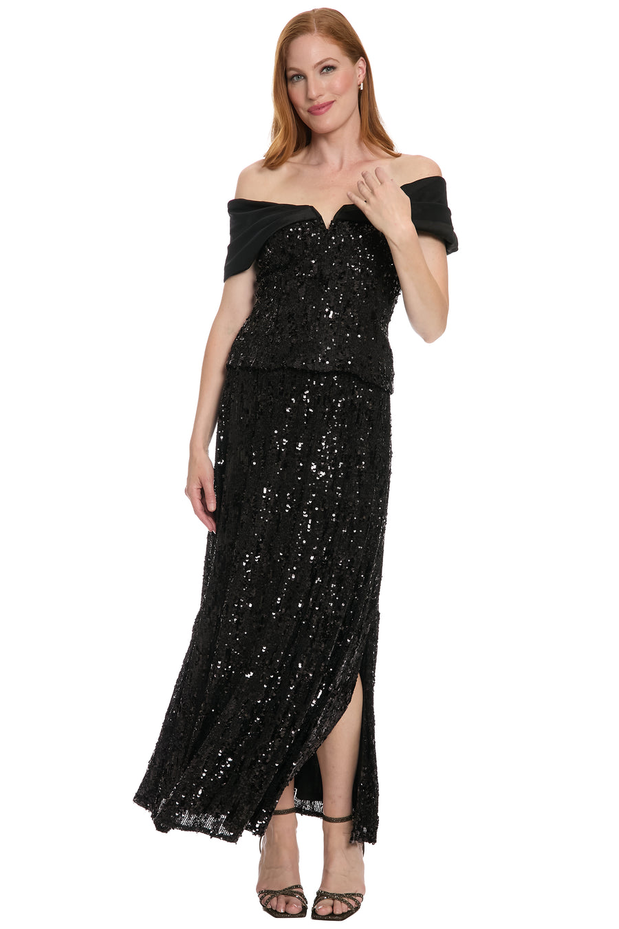 Alanza Off-Shoulder Sequin Top