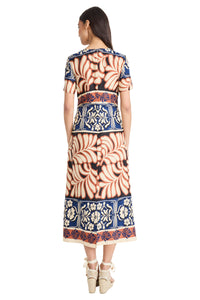 Lya Midi Sheath Poly Twill Dress
