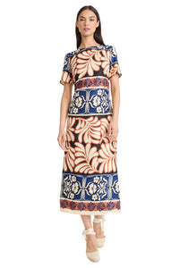 Lya Midi Sheath Poly Twill Dress