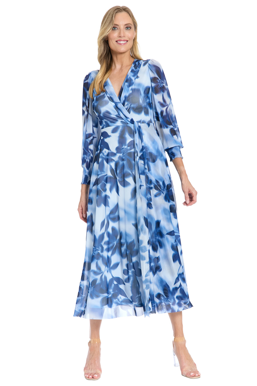 Ruth Long Bishop Sleeve Maxi in Tonal Shadow Floral