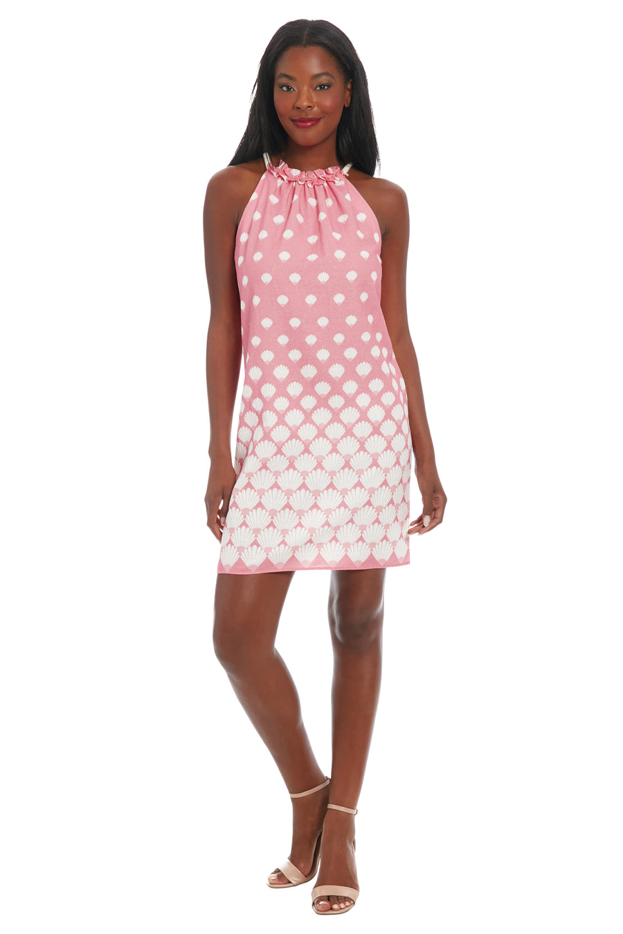 London Times A-Line Linen-Blend Dress London Times A-Line Linen-Blend Dress
