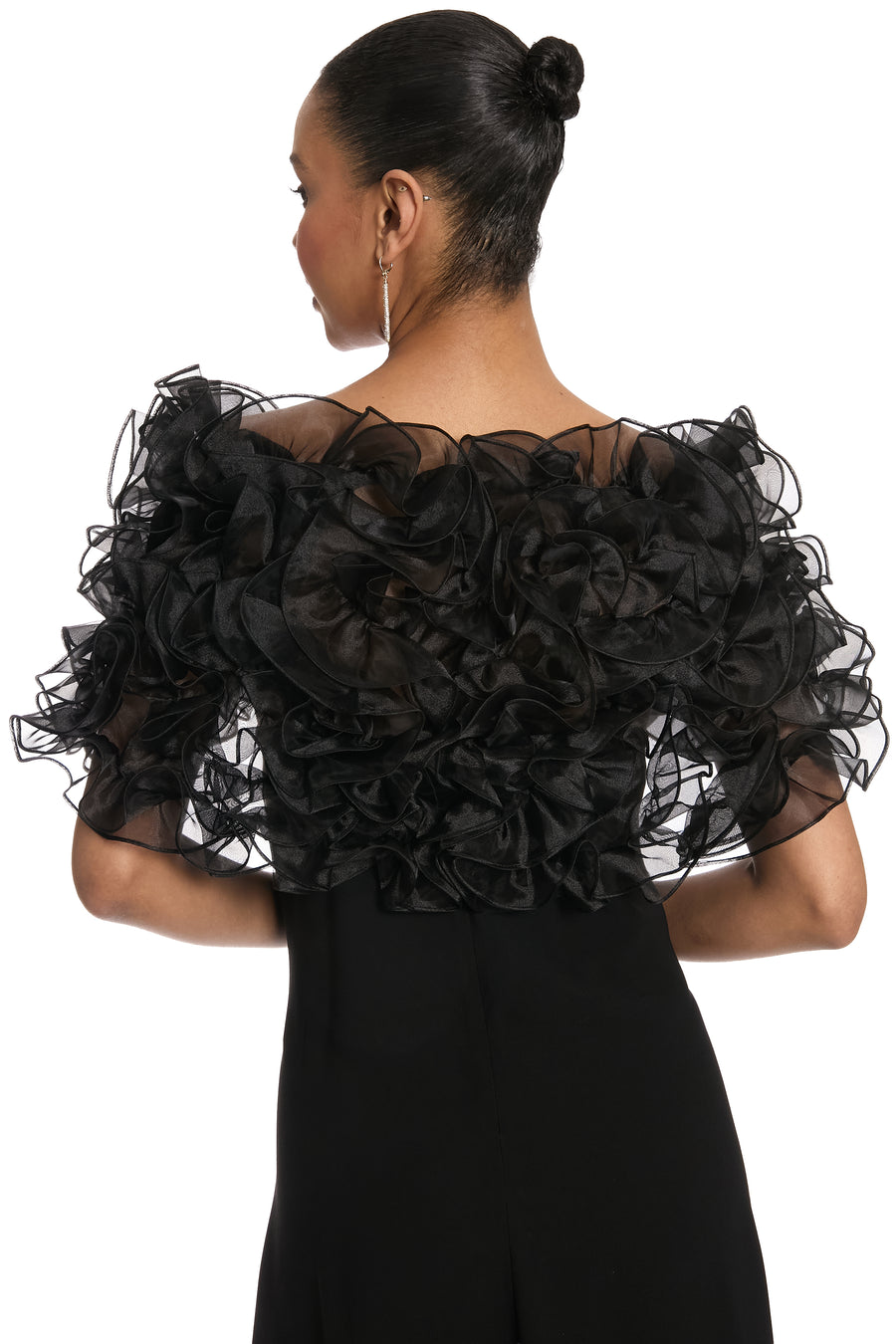 Chandra Capelet Ruffled Organza