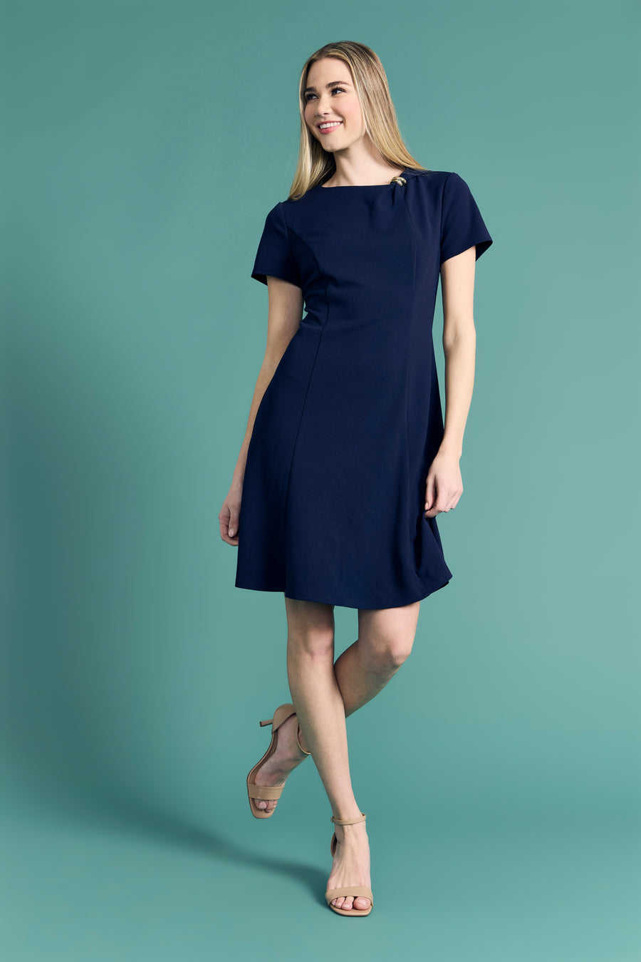 Elisa Short Sleeve Garment Detail Mini