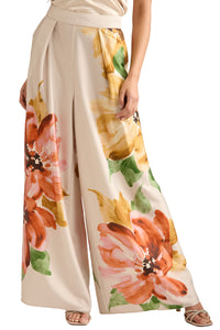 Astor Pleated Wide Leg Pant in Euphoric Blooms