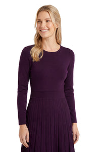 Sybil Pleated Sweater Dress