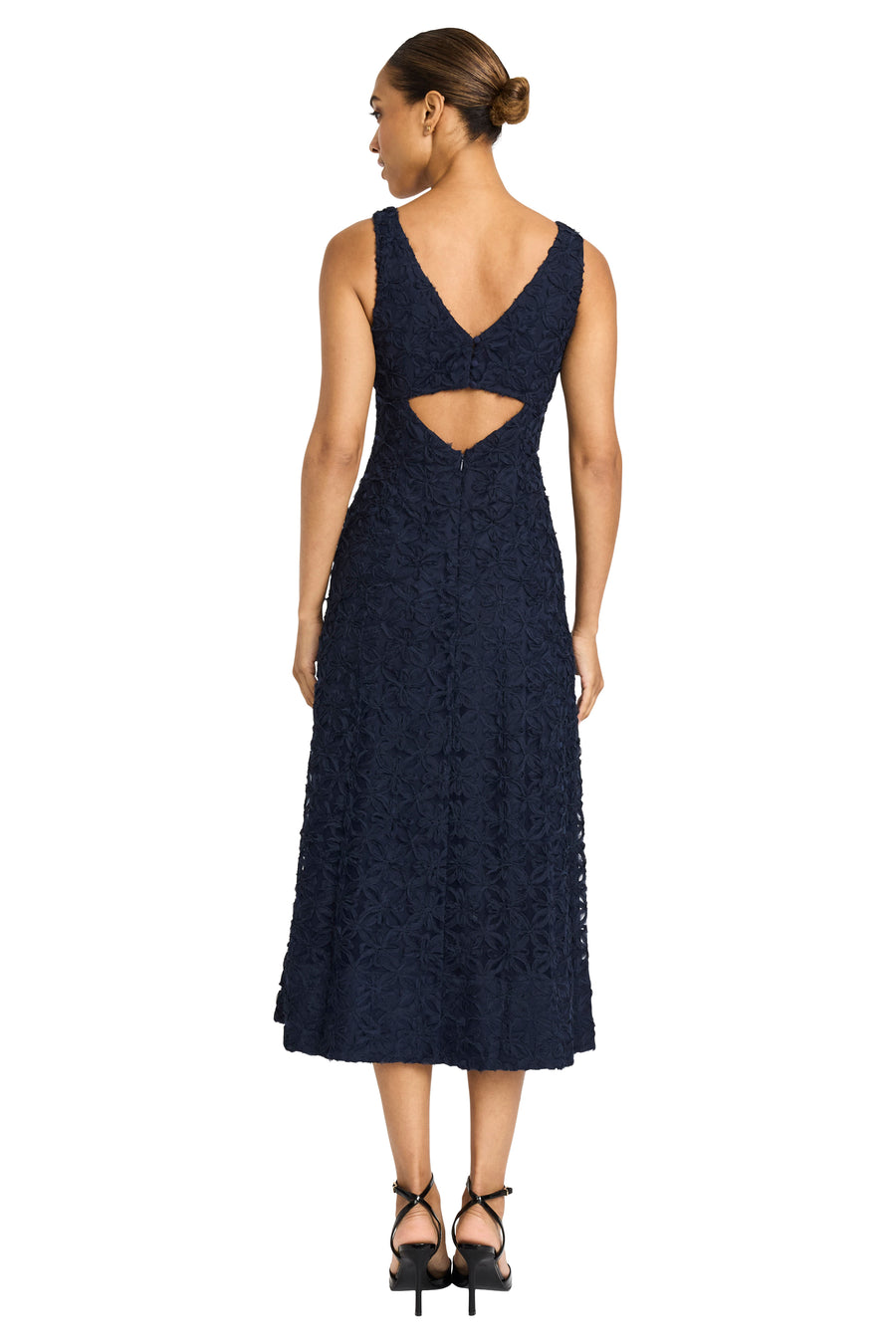 Carmela Midi Sleeveless Dress A-Line | Maggy London NAVY / Standard / 2 Carmela Midi Sleeveless Dress A-Line | Maggy London NAVY / Standard / 2
