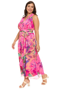 Amberlyn Halter Maxi in Magestic Garden