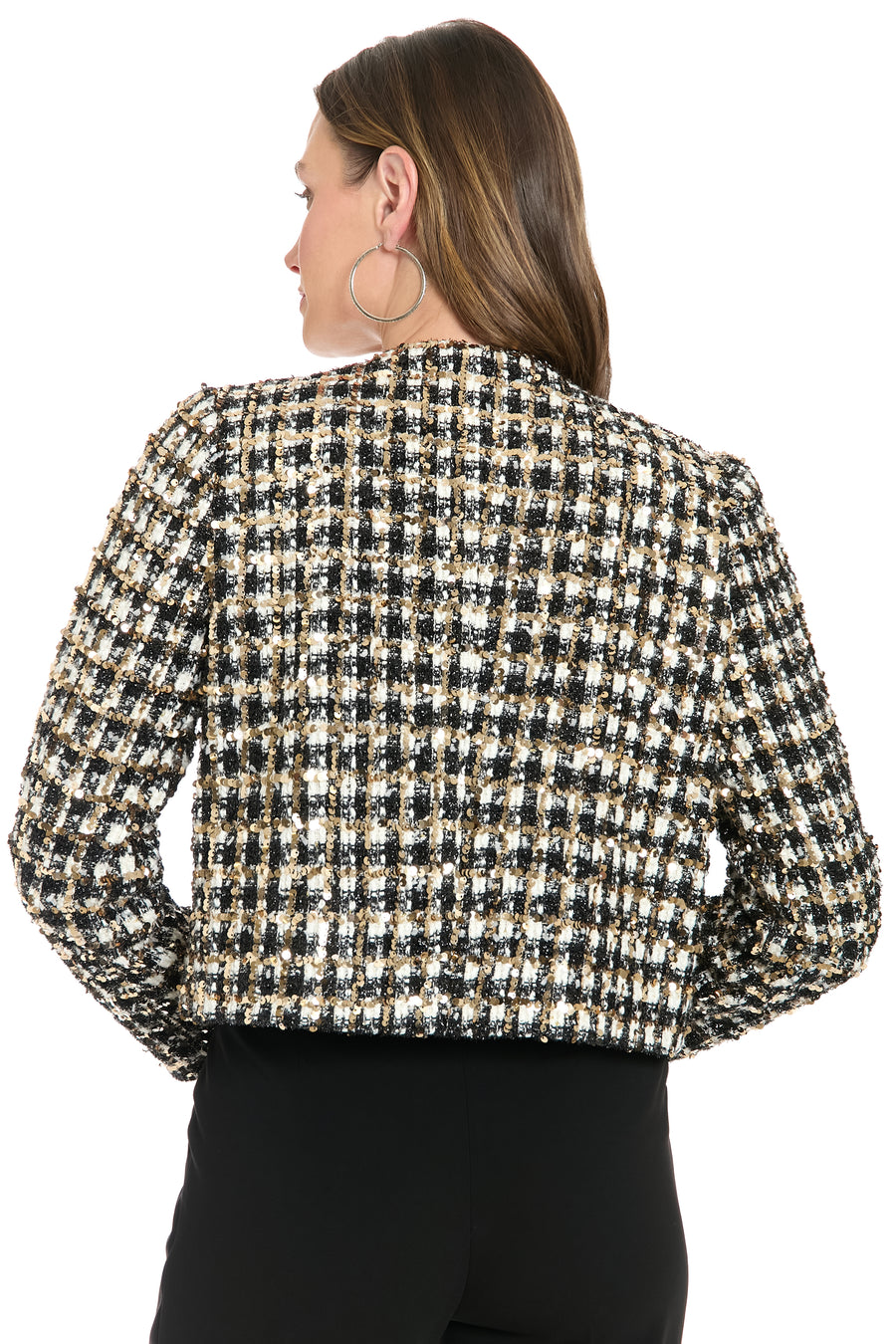 Greenwich Shimmer Tweed Jacket with Bow