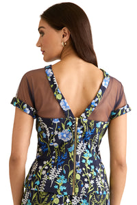 Constance Illusion Blouse in Summer Garden Embroidery