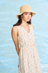 Porsha Linen Sleeveless Tie Sash Midi