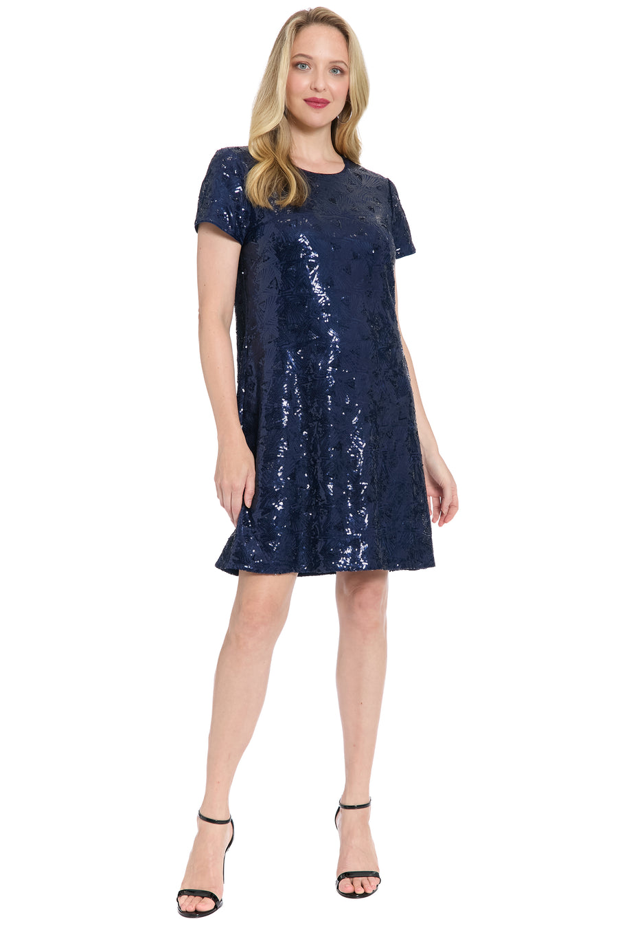 Amada T-Shirt Dress in Geo Sequin