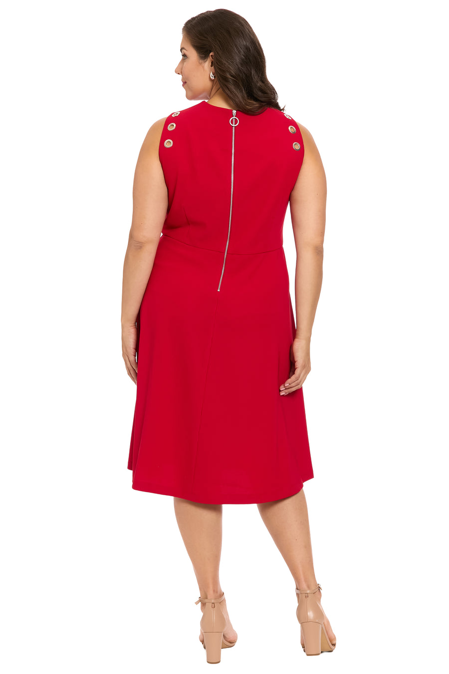 Filippa Metal Detail Crew Neck Fit & Flare