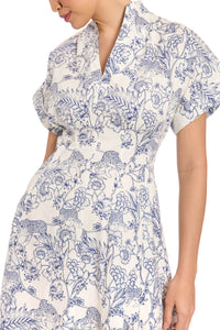 Ysabela Short Sleeve Pleated Fit Midi