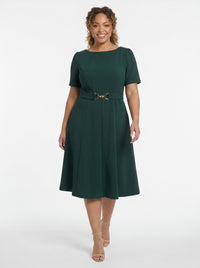 Quill Side Tab Dress with Buckle