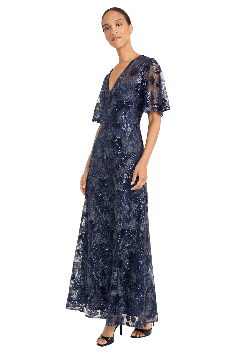 Taissa Embroidered Sequin Lace Gown – Maggy London