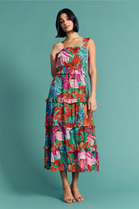 Martha Tiered Ruffle Midi
