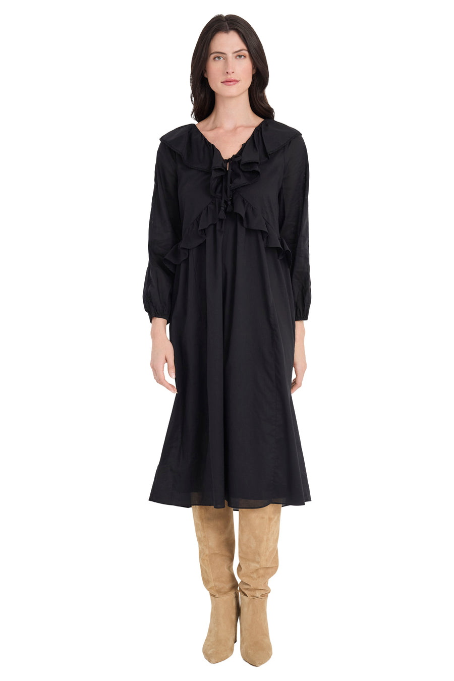 Nicholas in Solid Cotton Black / Standard / s