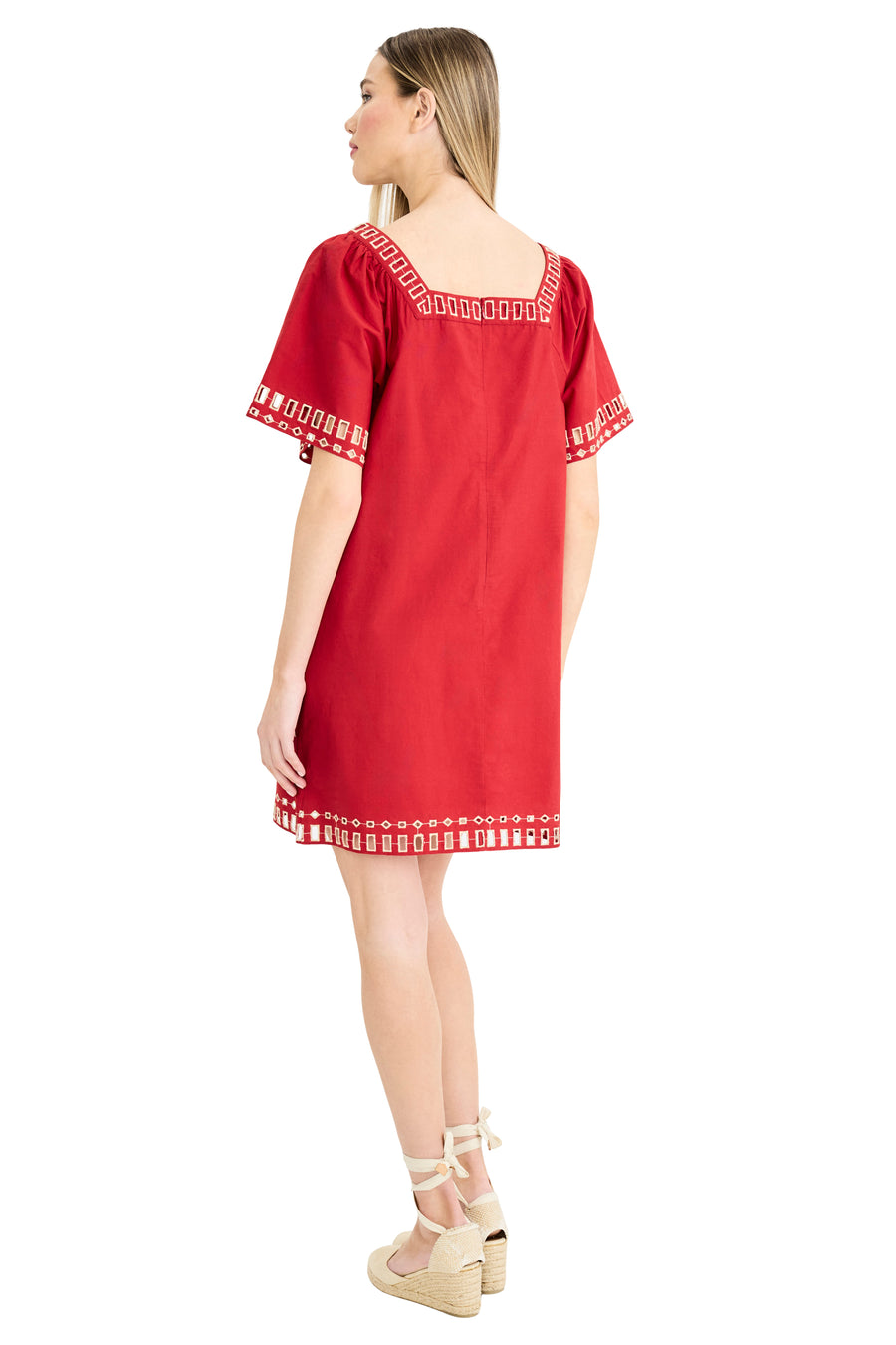 Jaxton Embroided Square Neck Mini