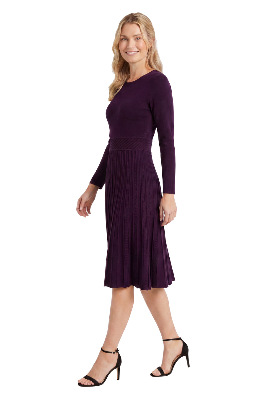 Sybil Pleated Sweater Dress
