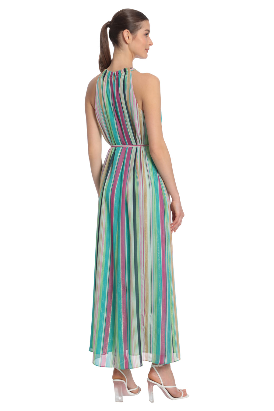Layla Halter Stripe Maxi in Seville Stripe
