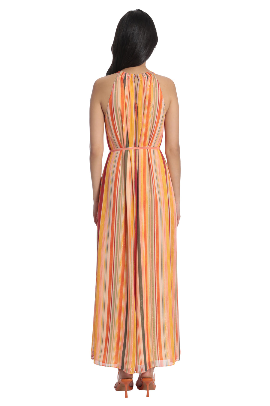 Layla Halter Stripe Maxi in Seville Stripe