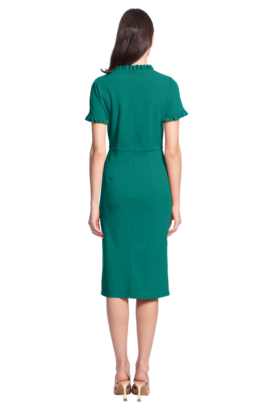 Maggy London Women's Ruffled-Trim Sheath Dress - Luxe Plum - Size 8 Maggy London Women's Ruffled-Trim Sheath Dress - Luxe Plum - Size 8
